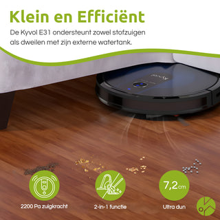 Kyvol E31 Robotstofzuiger & Dweilcombinatie