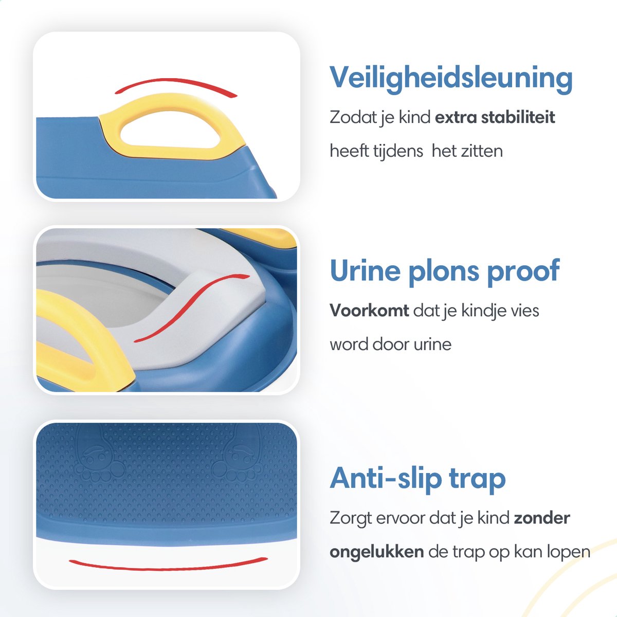 WC Verkleiner met Trapje - Blauw